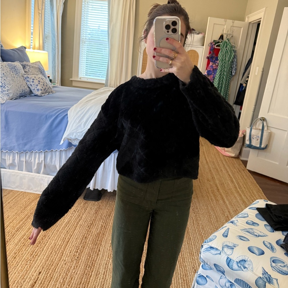 Zara Faux Fur Sweater NWT
